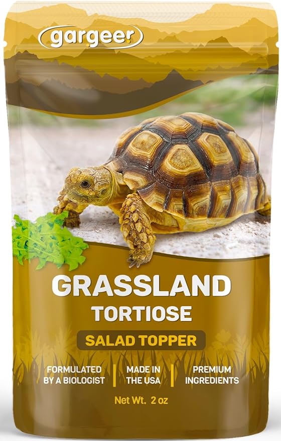 2oz Desert/Grassland Tortoise Food Supplement, Flower Salad Mix Topper. Supercharge Appetite, Health & Immune System. Complete Diet, Rich with Vitamins, Made in The USA. Enjoy! Gargeer