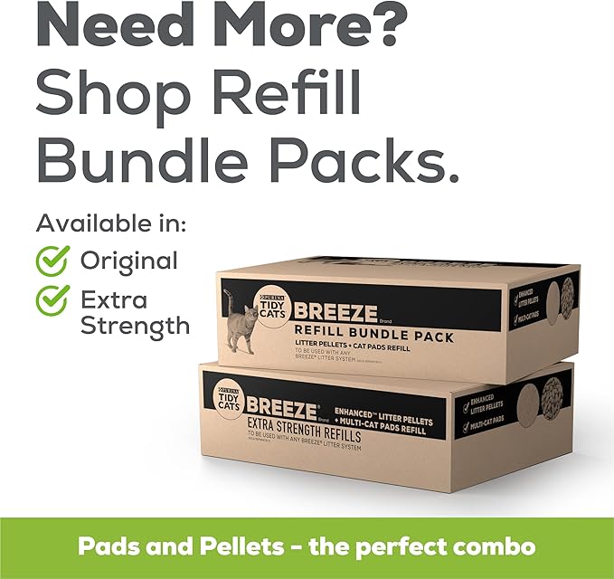 Purina Tidy Cats Cat Litter Breeze Pads Refill Pack Multi Cat Litter Pads - 8 ct. Bag - PAWPICO