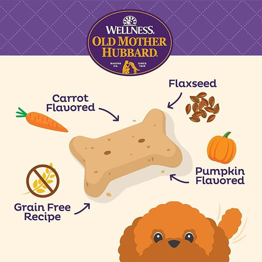 Wellness Old Mother Hubbard Pick of the Patch Grain Free Natural Dog Treats, Crunchy Oven-Baked Biscuits, Ideal for Training, Mini Size, 16 ounce bag - PAWPICO