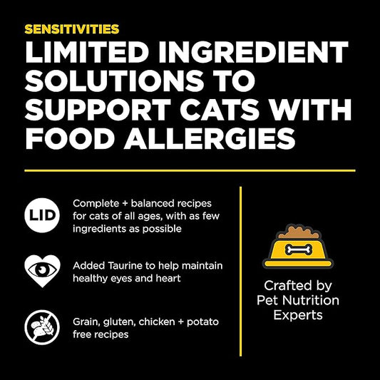 Go! Solutions Sensitivities Limited Ingredient, Grain-Free Dry Cat Food, Duck Recipe for Sensitive Stomach, 8 lb Bag - PAWPICO