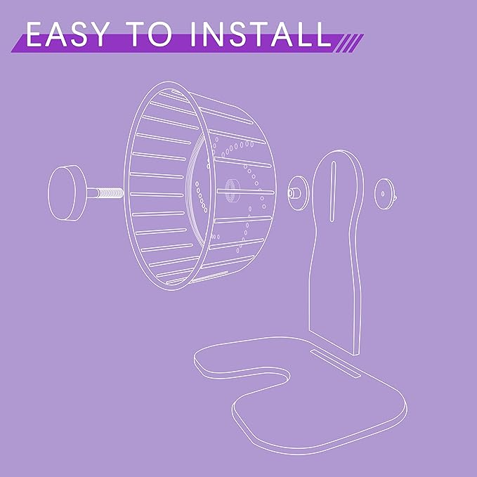 Petest Hamster Exercise Wheel, Silent Spinner Hamster Running Wheels, Diameter 8.3 inch, Purple Petest