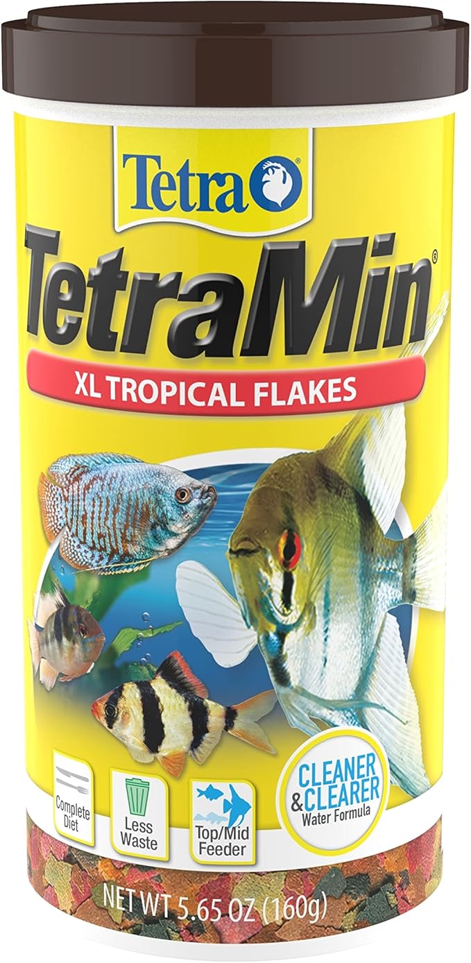 Tetra 16155 Min Large Tropical Flakes For Top/Mid Feeders, 5.65-Ounce Tetra