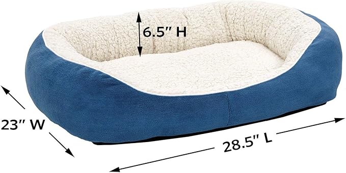 Midwest Homes for Pets Cuddle Bed, Blue, Medium - PAWPICO