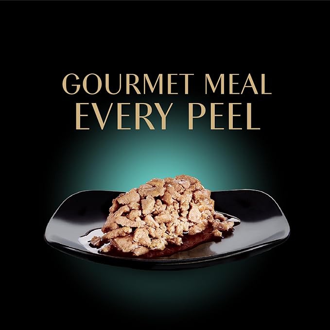 SHEBA PERFECT PORTIONS Cuts in Gravy Wet Cat Food Trays (12 Count, 24 Servings), Signature Tuna and Roasted Chicken Entrée, Easy Peel Twin-Pack Trays - PAWPICO
