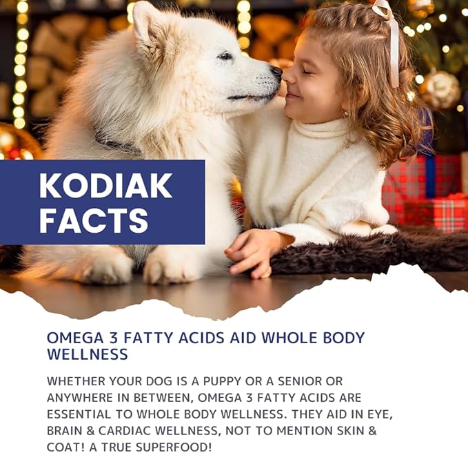 32 oz Wild Alaskan Salmon Oil Formula - Balanced Blend of Pure Fish Oils, with EPA and DHA from Wild-Caught Fish, Support for Skin & Coat, Immune & Heart Health, and Joints KODIAKNATURALSSALMONOIL