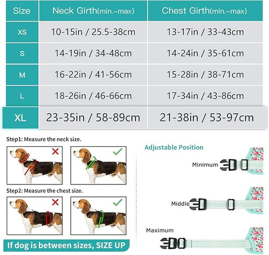 Timos Dog Harness,NO Need Go Over Dogs Head 3 Snap Buckles Pet Harness with 2 Leash Clips,Adjustable Soft Padded No-Pull,Reflective No-ChokeOxford Vest for Small Medium Large Dogs,X-Large(Packof1) Timos