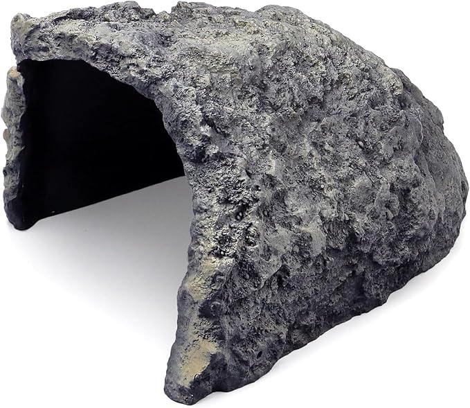 Rock Cave Habitat Hidden for Reptile and Amphibians.Terrarium & Aquarium Decor, Reptile hideout Hide Cave, Perfect for Bearded Dragons,Lizards,Snakes,Turtles,Geckos,Tortoises,Small Animals -Large Size PAWPICO