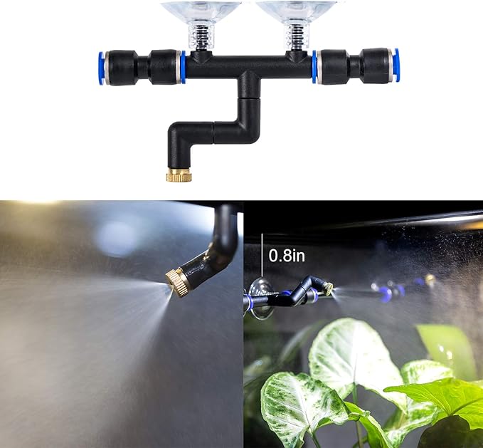 REPTI ZOO 4 Pieces Spray Nozzles Adjustable Fine Misting Water for Reptiles REPTIZOO