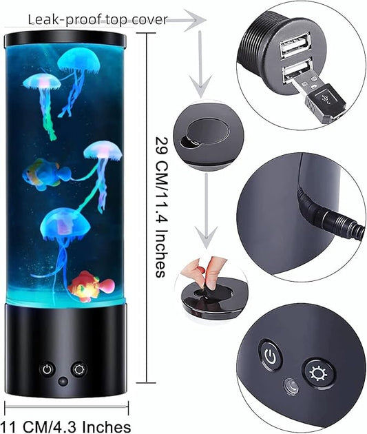 Order Soon Jellyfish Lamp with 16 Colors Changing for Relax Mood Light Gift with USB for Kids Men Women for Home Decoration… ORDERSOON