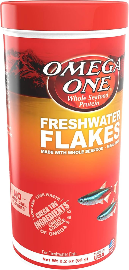 Omega One Freshwater Flakes, 2.2 oz OmegaOne