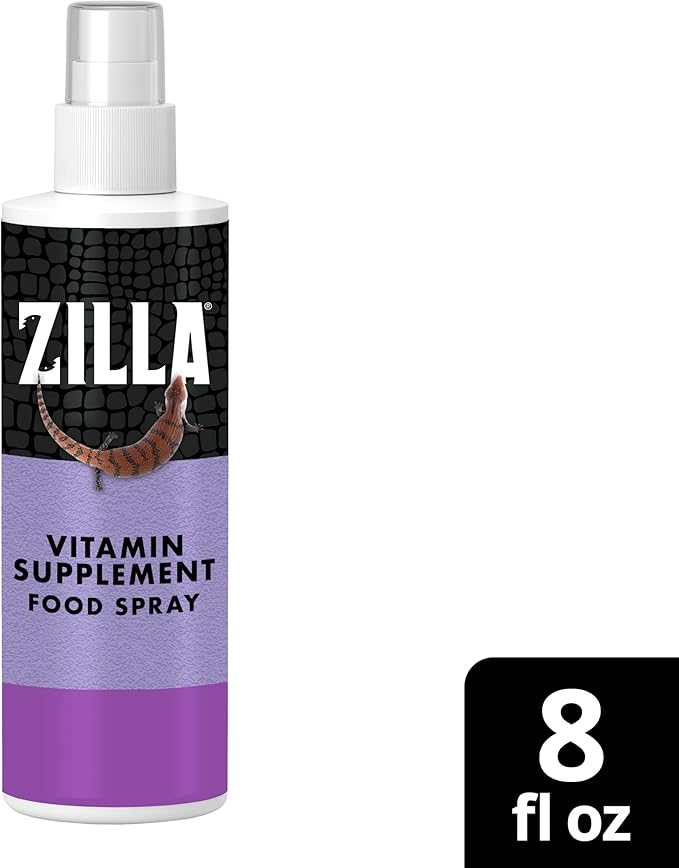 Zilla Vitamin Supplement Food Spray, with Carotene, Spray-on Multivitamin Supplement for Reptiles Zilla