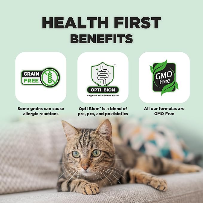 Nature's HUG Dry Cat Food, for Adult-All Breeds, 4 lb. Bag, Just Like Chicken Recipe, Grain Free & Hypoallergenic, Supports Microbiome Health, Sustainable Complete Protein & Balanced Nutrition - PAWPICO