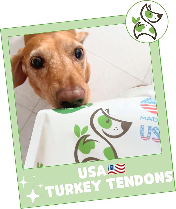 Nature Gnaws USA Turkey Tendons for Dogs (1Lb) - Delicious Grain Free Reward Snack for Small, Medium & Large Breeds - Premium Natural Dog Chew Treats - PAWPICO