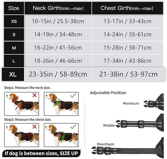 Timos Dog Harness,NO Need Go Over Dogs Head 3 Snap Buckles Pet Harness with 2 Leash Clips,Adjustable Soft Padded No-Pull,Reflective No-Choke Oxford Vest for Small Medium Large Dogs,X-Large(Packof1) Timos