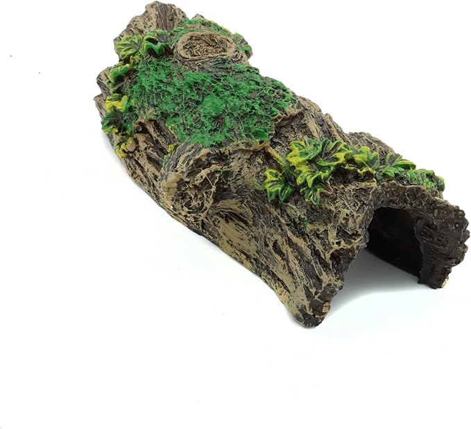 JIH Aquarium Decorations Resin Hollow Tree Trunk Ornament, Bettas House Cave Wood House Decor for Fish Tank (HS-SP207) JIH