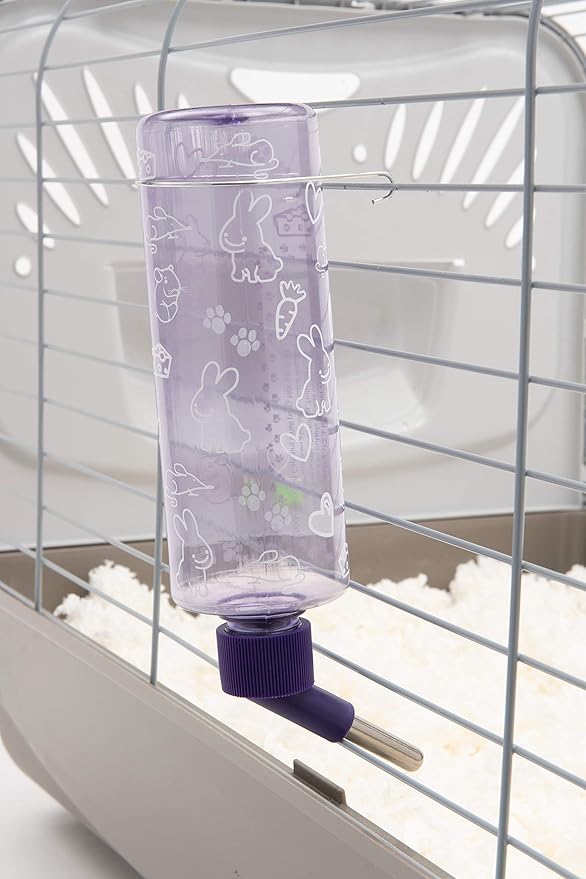 Lixit Standard Cage Water Bottles for Rabbits, Ferrets, Guinea Pigs, Hamsters, Rats, Mice and Other Small Animal's (16 Ounce, Clear) Lixit