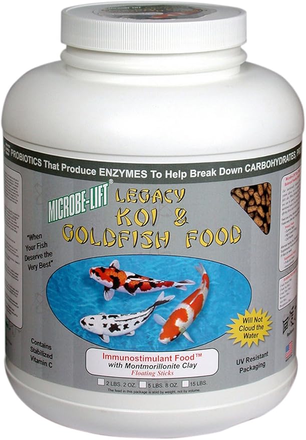 MICROBE-LIFT MLLILG Immuno Stimulant Fish Food Sticks for Ponds, Water Gardens, and Fountains, Safe for Live Goldfish and Koi, 4.5 Pounds Microbe-Lift