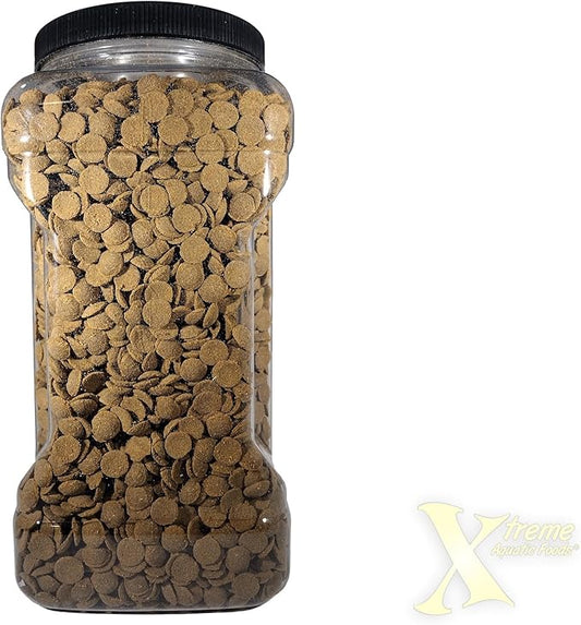 Xtreme Scrapers Wafers - Premium 14mm Fast-Sinking Fish Food – Nutrient & Cellulose Rich Ideal for Nocturnal Feeders, Catfish, Plecostomus Species, and Loaches – USA Farm Grown (64oz) XtremeAquaticFoods