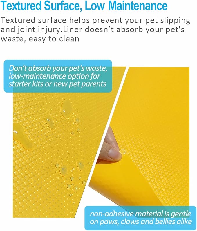 Bearded Dragon Tank Accessories, Reptile Terrarium Liner Substrate for Leopard Gecko, Snake, Lizard and Tortoise, Non-adhesive Reptile Carpet Bedding for Reptile Tank, Yellow Duedusto