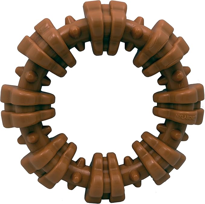 Nylabone Power Chew Textured Dog Chew Ring Toy, Dog Toys for Aggressive Chewers, Flavor Medley, X-Large/Souper (1 Count) - PAWPICO