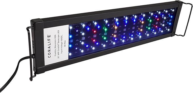 Coralife Fish Tank Aquarium Seascape WiFi/Bluetooth Smart LED Light Fixture, 18-24" Coralife