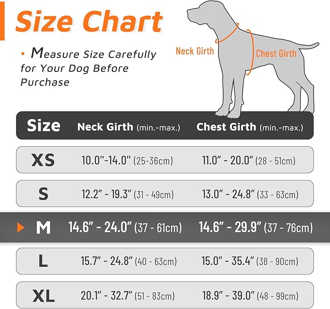 Eagloo Dog Harness Medium Sized Dog, No Pull Service Vest with Reflective Strips and Control Handle, Adjustable and Comfortable for Easy Walking, No Choke Pet Harness with 2 Metal Rings, Orange, M GoExplorewithEagloo
