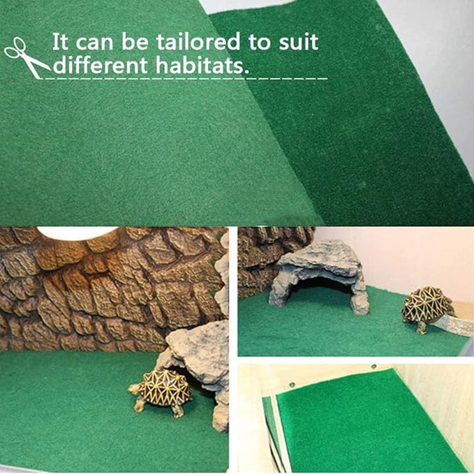 Tfwadmx Reptile Carpet Mat Pet Terrarium Liner Cage Mat Substrate Liner Bedding Reptile Supplies for Terrarium Lizards Snakes Bearded Dragon Gecko Chamelon Turtles Iguana (70.87"X23.6") Tfwadmx
