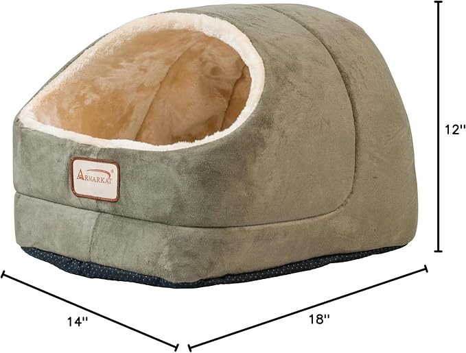 Armarkat Laurel Green Cat Bed Size, 18-Inch by 14-Inch - PAWPICO