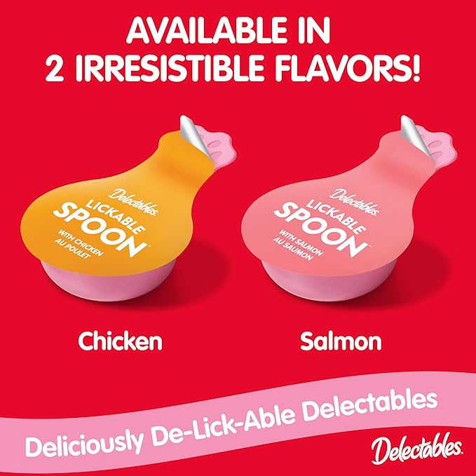 Hartz New Delectables Lickable Spoon Interactive Lickable Cat Treats for Quick & Easy Bonding, Chicken 32ct Hartz