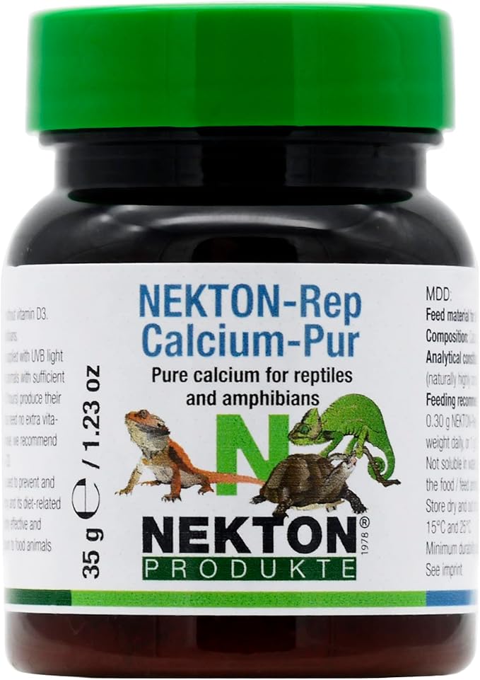 Nekton-Rep Calcium-Pur Pure Calcium for Reptiles and Amphibians,35g (1.24oz) NEKTON