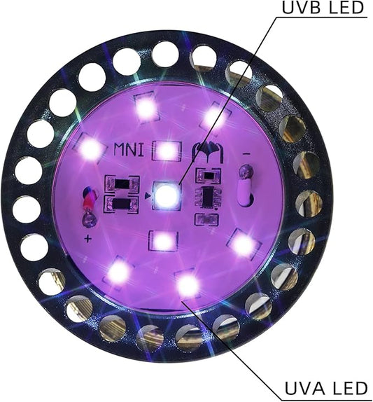 UVA UVB Reptile Light Lamp, R6225 UV LED Replacement for 26 Watts UVB10.0 CFL Bulb REPTILAMP