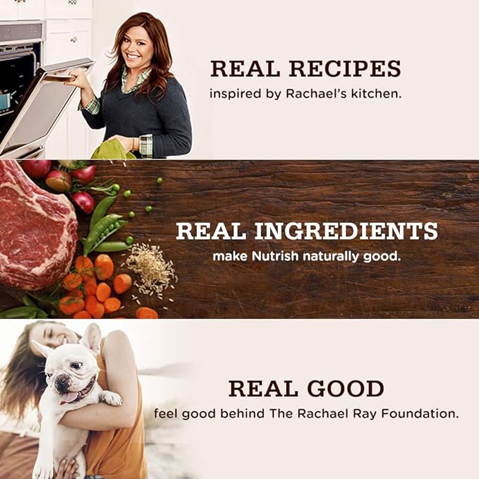 Nutrish Rachael Ray Dish Premium Natural Dry Dog Food with Added Vitamins, Minerals & Taurine, Chicken & Brown Rice Recipe with Veggies & Fruit, 23 Pound Bag - PAWPICO