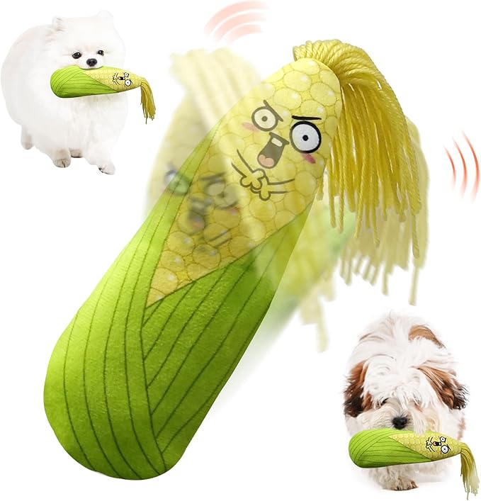 LEWISER Cat Toys Flopping Corn with SilverVine and Catnip, Rechargeable, Moving Cat Kicker Toy, Floppy Wiggle Toys for Small Dogs, Interactive Motion Kitten Kitty Exercise Toys - PAWPICO