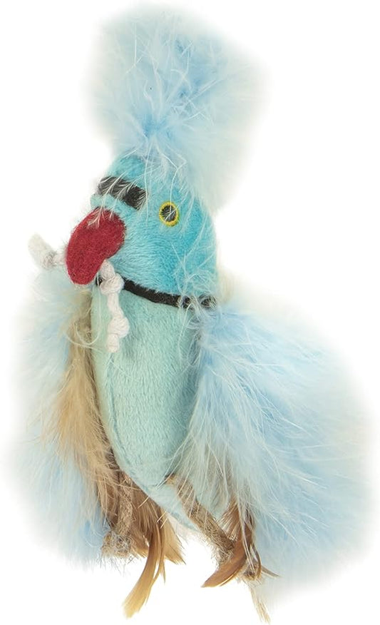 Petlinks HappyNip Blue Beauty Plush Cat Toy, Contains Silvervine & Catnip - Blue, One Size - PAWPICO