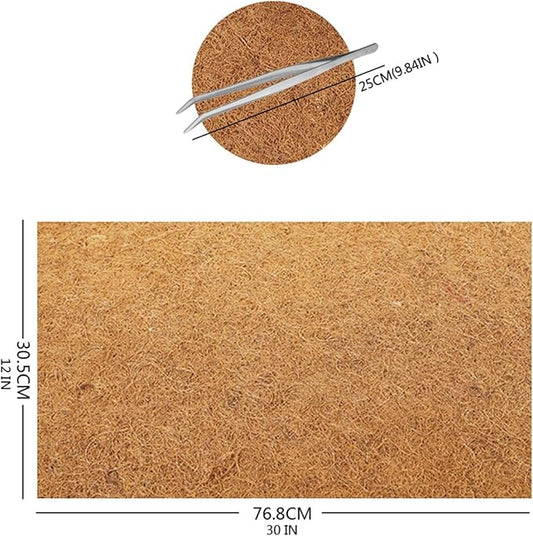 Reptile Carpet Mat, Coconut Fiber Liner,Snake Bedding,Lizard Cage Mat/Substrate for Snakes, Chameleons, Geckos ands Kitchen Use (30"x12"(2pc)) bestchoiceforyourreptiles