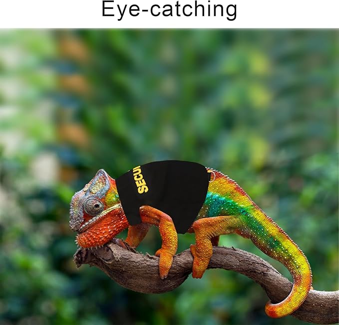 Bearded Dragon Harness and Leash Set - Self-Adhesive Adjustable Lizard Reptiles Harness Bearded Dragon Accessories, Bearded Dragon Clothes with 67in Escape Proof Nylon Leash for Walking Outdoor PAWPICO