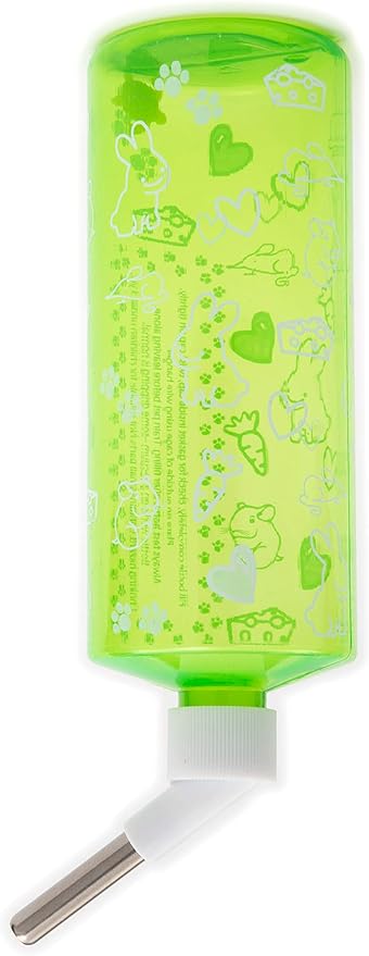 Lixit Standard Cage Water Bottles for Rabbits, Ferrets, Guinea Pigs, Hamsters, Rats, Mice and Other Small Animal's (32 Ounce, Green) Lixit