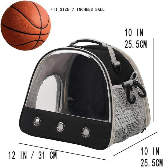 Guinea Pig Carrier,Guinea Pig Carrier for 2,Reptile Travel Carrier for Lizards Sugar Glider Hedgehog Rat Parrot Birds (Black, Carrier+Harness Leash Brown) WEVONIGU