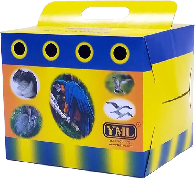 YML Cardboard Carrier for Small Animals, Hamsters, Gerbils, Reptiles, Birds, Medium, Lot of 100 YML