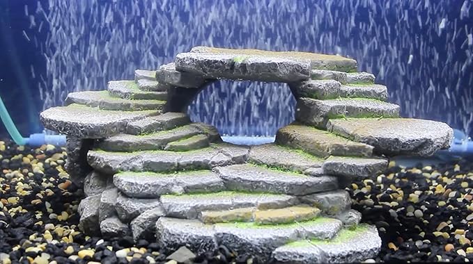PENN-PLAX Reptology Shale Scape Step Ledge & Cave Hideout – Basking Area - Decorative Resin for Aquariums & Terrariums – Great for Reptiles, Amphibians, and Fish – Medium Penn-Plax
