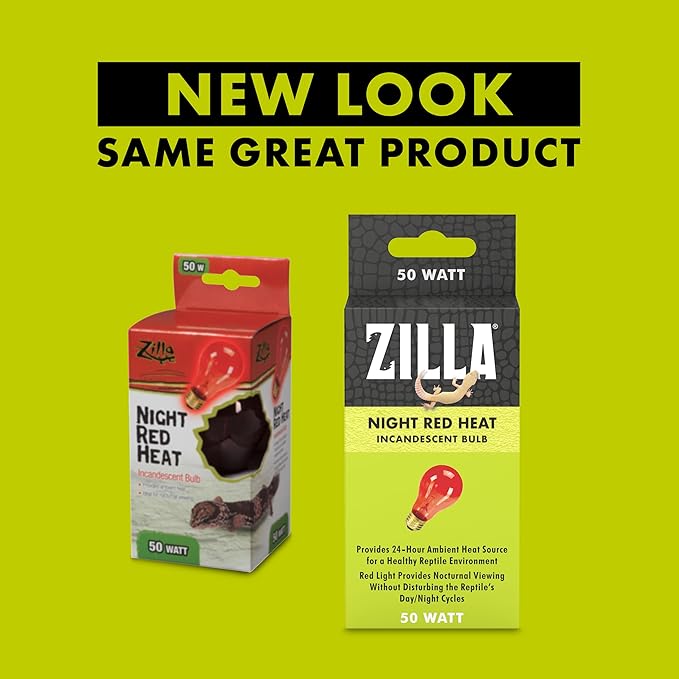 Zilla Incandescent Bulb, Night Red, Ideal for Nocturnal Reptile Species Zilla