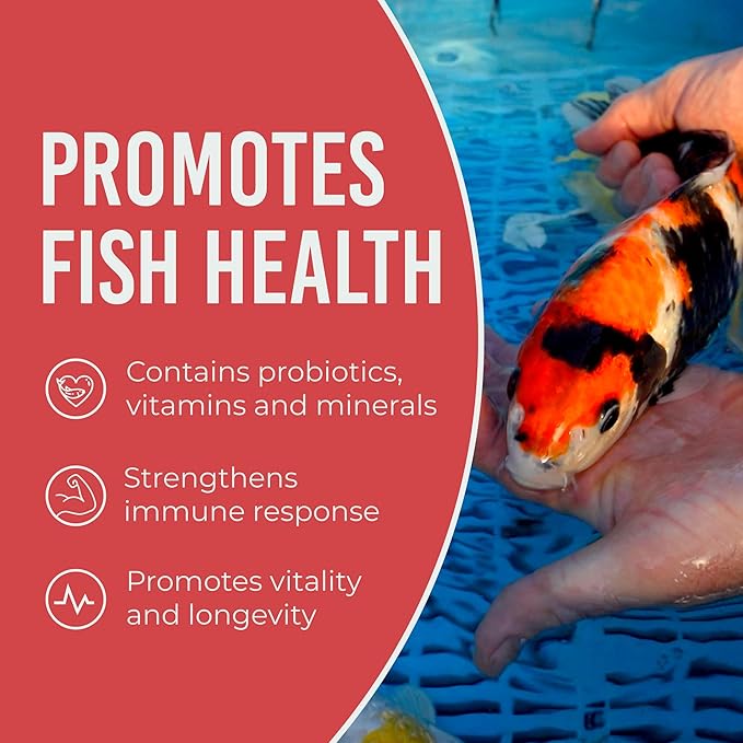 Blue Ridge Koi Fish Food 25lb - Koi Food 3/16” Large and Mini Blend Growth Formula, Goldfish Food, Premium Fish Food for Ponds, Ponds Fish Food, Floating Pond Pellets BlueRidgeFishHatchery