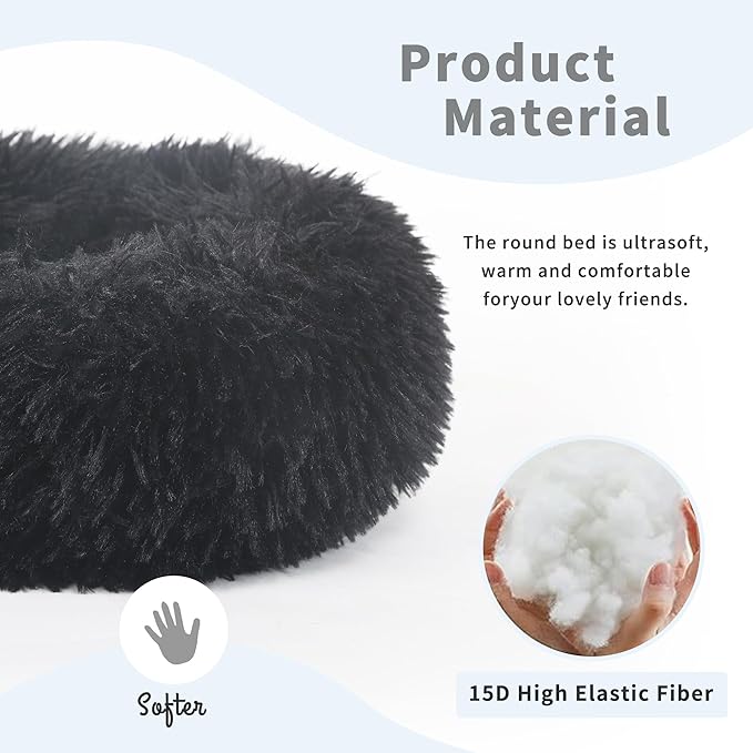 Ferret Bed Cave and Hideouts Burrowing Pet Bed for Guinea Pigs and Other Small Animals 11.8 inch for Cage Black - PAWPICO