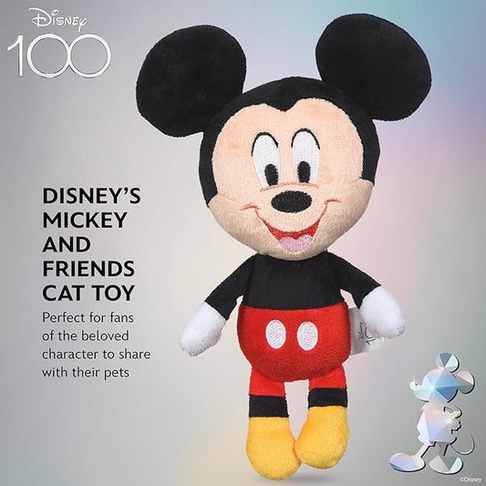 Mickey Mouse Cat Kicker Toy with Catnip, 9in | Disney Cat Toys | Fun Cat Kicker Style Plush Toy with Catnip and Crinkle for Cats Inspired by Disney Mickey and Friends - PAWPICO