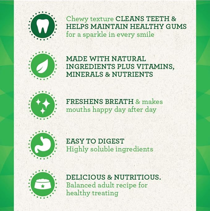 GREENIES Original Large Natural Dog Dental Care Chews Oral Health Dog Treats, 12 oz. Pack (48 Treats) - PAWPICO