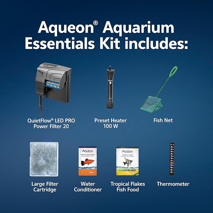 Aqueon Fish Tank Aquarium Essentials Starter Kit for 29 Gallon Tanks Aqueon