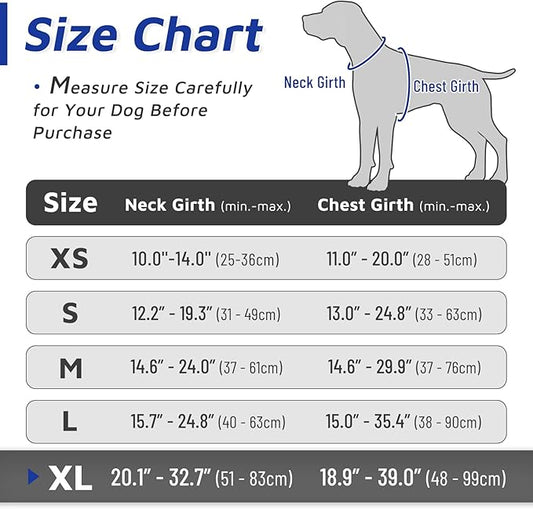 Eagloo Dog Harness for Large Dogs, No Pull Service Vest with Reflective Strips and Control Handle, Adjustable and Comfortable for Easy Walking, No Choke Harness with 2 Metal Rings, Blue & Orange, XL GoExplorewithEagloo