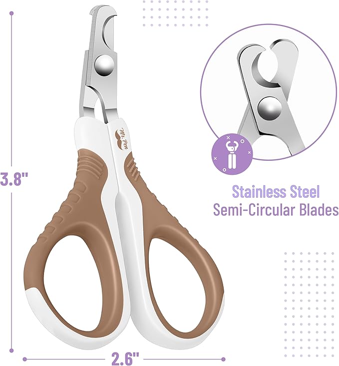 Mr. Pen- Cat Nail Clipper, Brown, Cat Nail Trimmer, Cat Nail Clippers, Cat Claw Clippers, Cat Clippers for Nails, Pet Nail Clippers, Kitten Nail Clipper, Small Dog Nail Clipper, Cat Claw Trimmer - PAWPICO