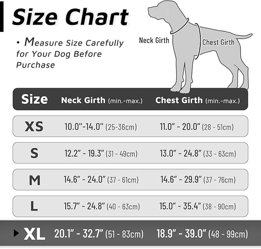 Eagloo Dog Harness Large Breed, No Pull Service Vest with Reflective Strips and Control Handle, Adjustable and Comfortable for Easy Walking, No Choke Pet Harness with 2 Metal Rings, Black, XL GoExplorewithEagloo