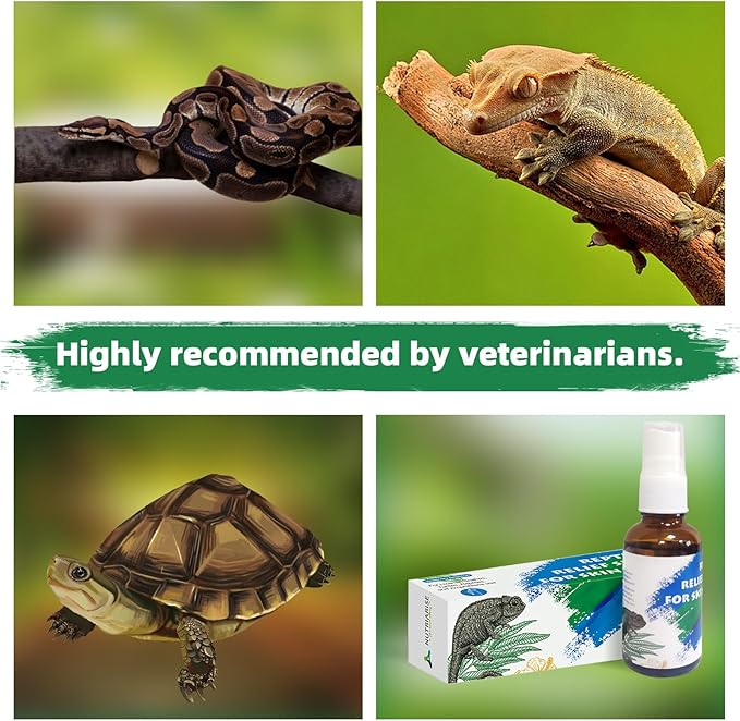 Reptile Wound Care Spray, Lizard & Snake Skin Repair, Relief Support for Reptile Skin Issues, Sores, Shedding, Scale Rot 1 fl oz NUTRIARISE